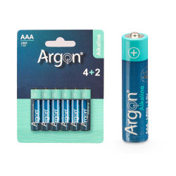 PILE ALCALINE ARGON LR03 AAA 6 PACK 