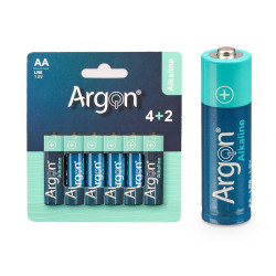 PILE ALCALINE ARGON LR6 AA 6 PACK