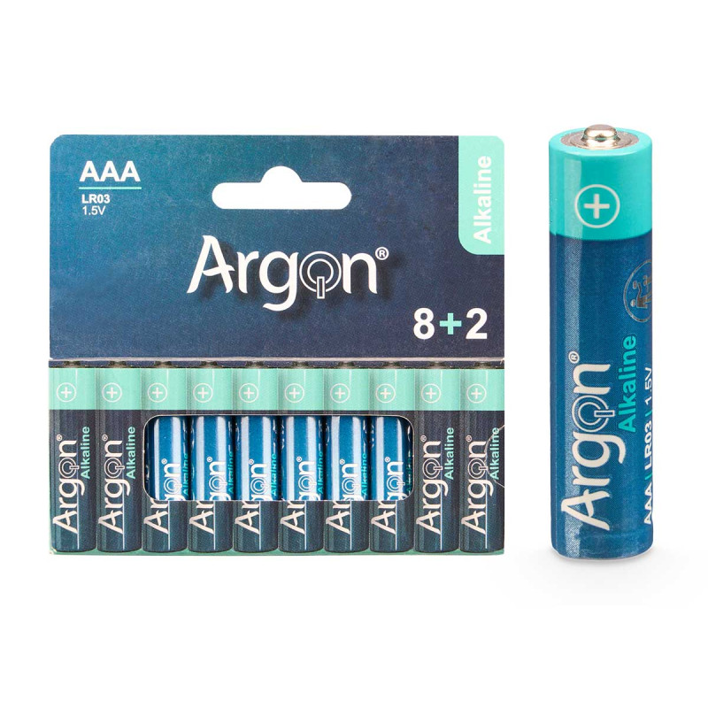 PILE ALCALINE ARGON LR03 AAA 10 PACK