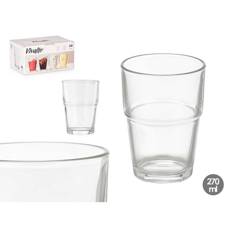 GOBELET VERRE EMPILABLE 270 ML