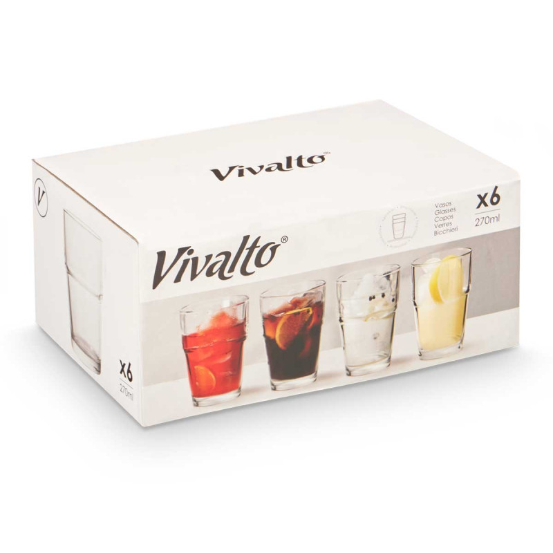 BICCHIERE VETRO IMPILABILE 270ML