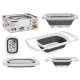 RECTANGULAR ADJUSTABLE STRAINER WHITE AND