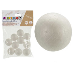 SET 10 BOULES EN POLYSTRYR‘NE DIAM 2.5 C