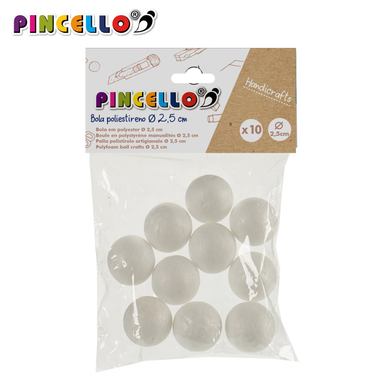 SET 10 BOULES EN POLYSTRYR‘NE DIAM 2.5 C