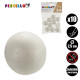 SET 10 POLYFOAM BALL CRAFTS DIAM 2.5 CM