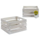 DISTRESSED WHITE BOX 36X26X18 CM