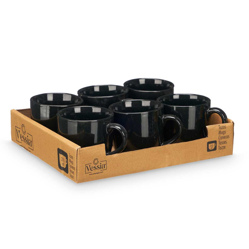 TAZZA CAFFE CON LATTE NERO 210ML