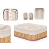SET 3 ORGANIZZATORI BAMBU BIANCO 2 DIMENSIONI 