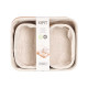 SET 3 ORGANIZZATORI BAMBU BIANCO 2 DIMENSIONI 