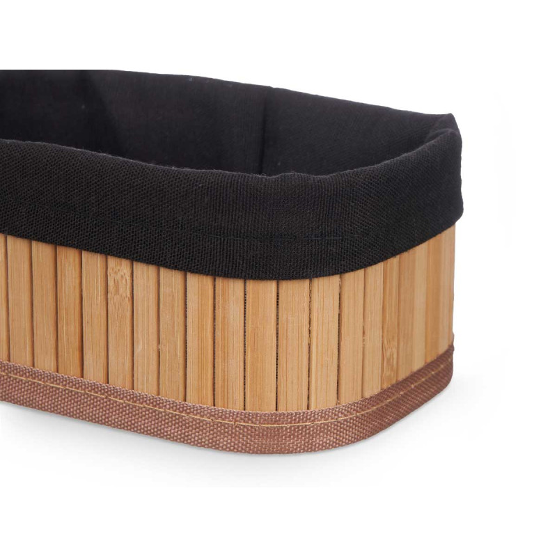SET 3 ORGANIZZATORI BAMBU NERO 2 DIMENSIONI 