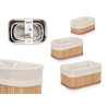 SET 3 BAMBOO WHITE ORGANISERS 3 SIZES