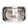 SET 3 BAMBOO WHITE ORGANISERS 3 SIZES