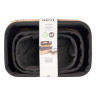 SET 3 ORGANZZATORI BAMBU NERO 3 DIMENSIONI 