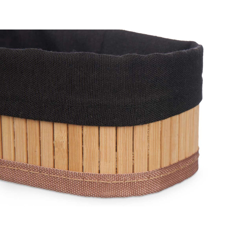 SET 3 ORGANZZATORI BAMBU NERO 3 DIMENSIONI 