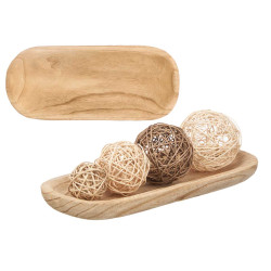 DECOR BURNT WOOD CENTRE OVAL MEDIUM