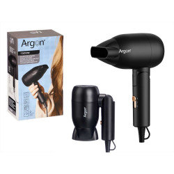 SÈCHE-CHEVEUX NOIR MAT OR PLIANT 1500W