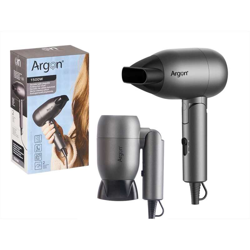 ASCIUGACAPELLI ANTRACITA NERO MATTE PIEGHEV 1500W