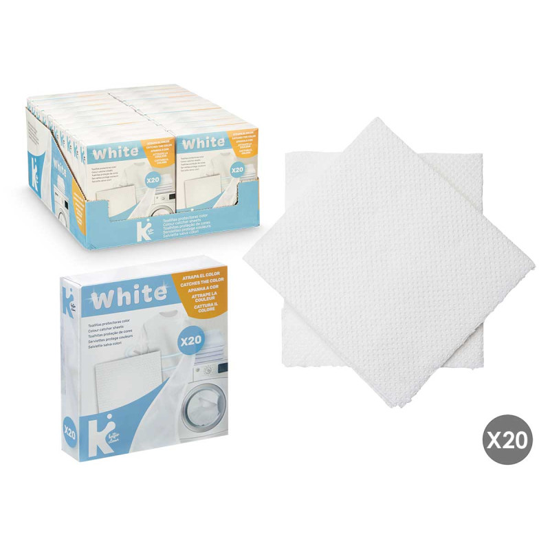 CONJ 20 TOALHITAS PROTEÇAO COR ROUPA BRANCA