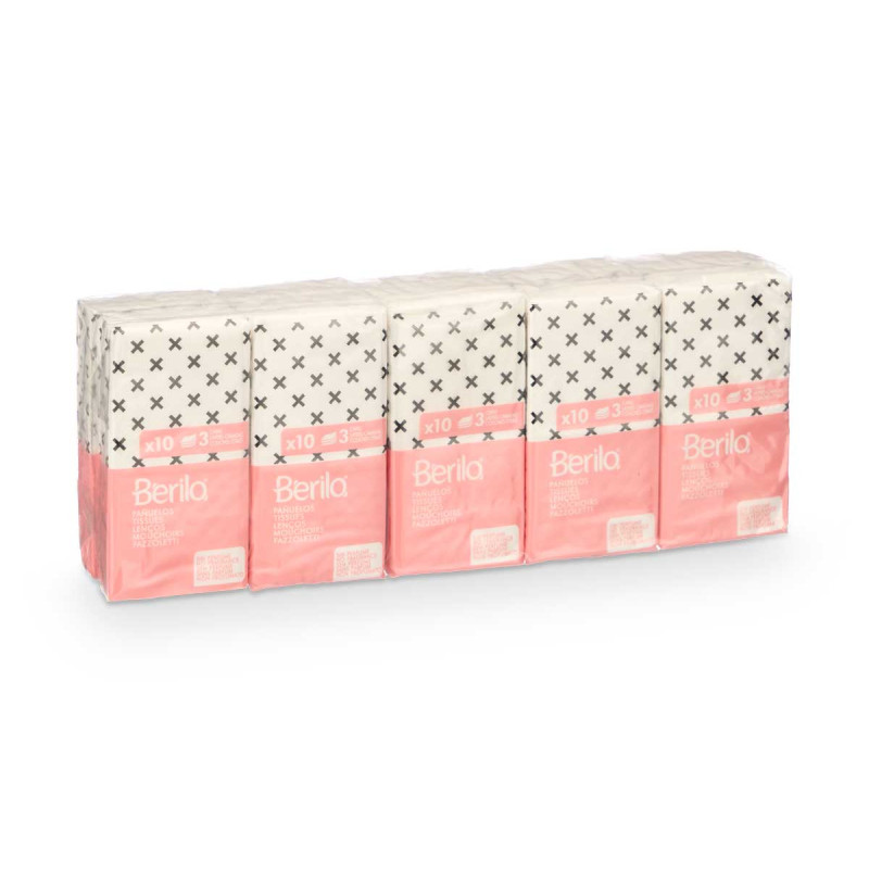 SET 10 PACKS 10 TISSUES 3 PLY