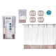 TENDA DOCCIA PEVA 180 X 180 CM TRASP BEIGE