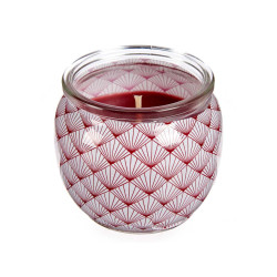 BOUGIE PARFUMEE AVEC POT EN VERRE POMME