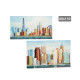 LIENZO PINTADO CIUDAD COLOR 60X110CM SURT 2