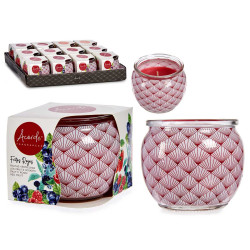 VELA PERFUMADA TARRO CRISTAL FRUTOS ROJOS