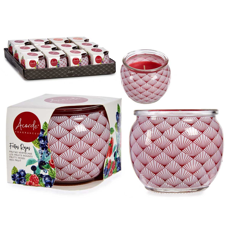 VELA PERFUMADA COM COPO FRUTOS VERMELHOS