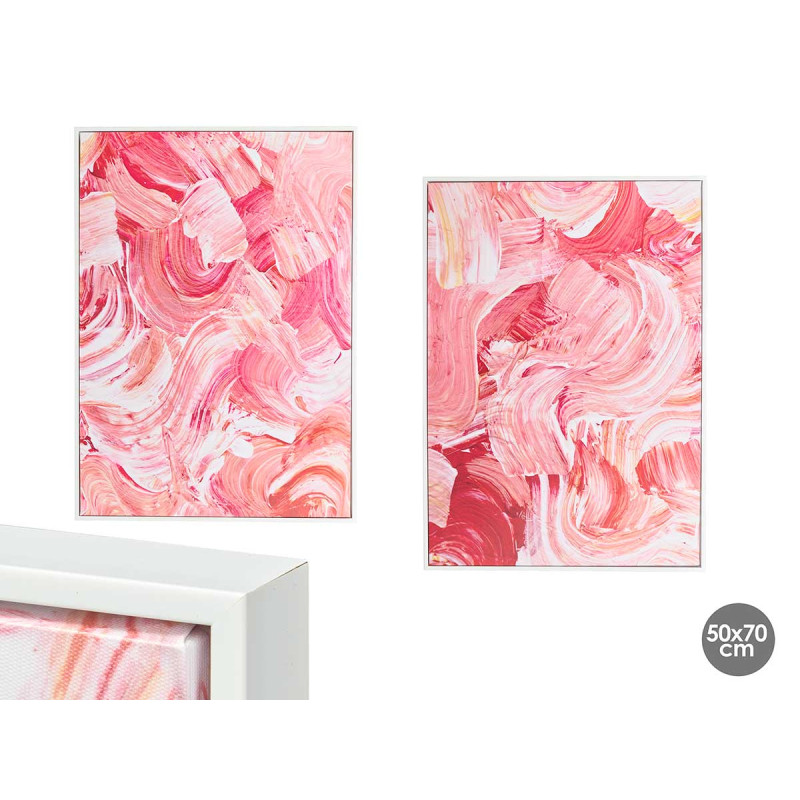 WHITE CANVA FRAME RED WATER 50X70 ASSORTED 2