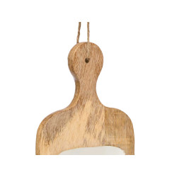 RECTANGUAR TRAY WOOD HANDLE WHITE