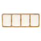 BANDEJA RECTANGULAR 4 ESPACIOS MADERA MANGO BLANCO