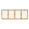 RECTANGUAR TRAY WOOD HANDLE 4 SPACES WHITE