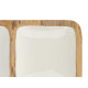 SQUARED TRAY WOOD HANDLE 4 SPACES WHITE