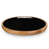 PIATTO 25CM LEGNO MANICO NERO