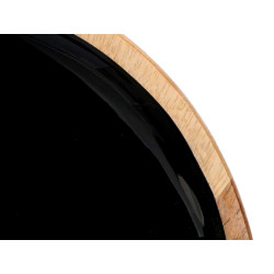 PIATTO 25CM LEGNO MANICO NERO