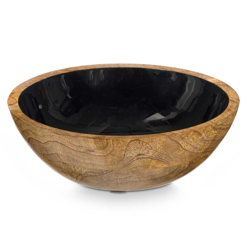 WOOD HANDLE SOUP PLATE 20 CM BLACK