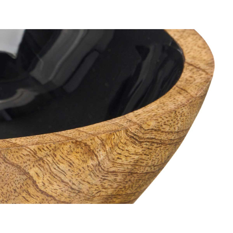 WOOD HANDLE SOUP PLATE 20 CM BLACK