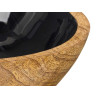 PIATTO FONDO 20CM LEGNO MANICO NERO 
