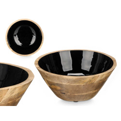 BOWL 24 CM WOOD HANDLE BLACK
