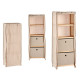 ETAGERE TOILE 2 TIROIRS NATUREL