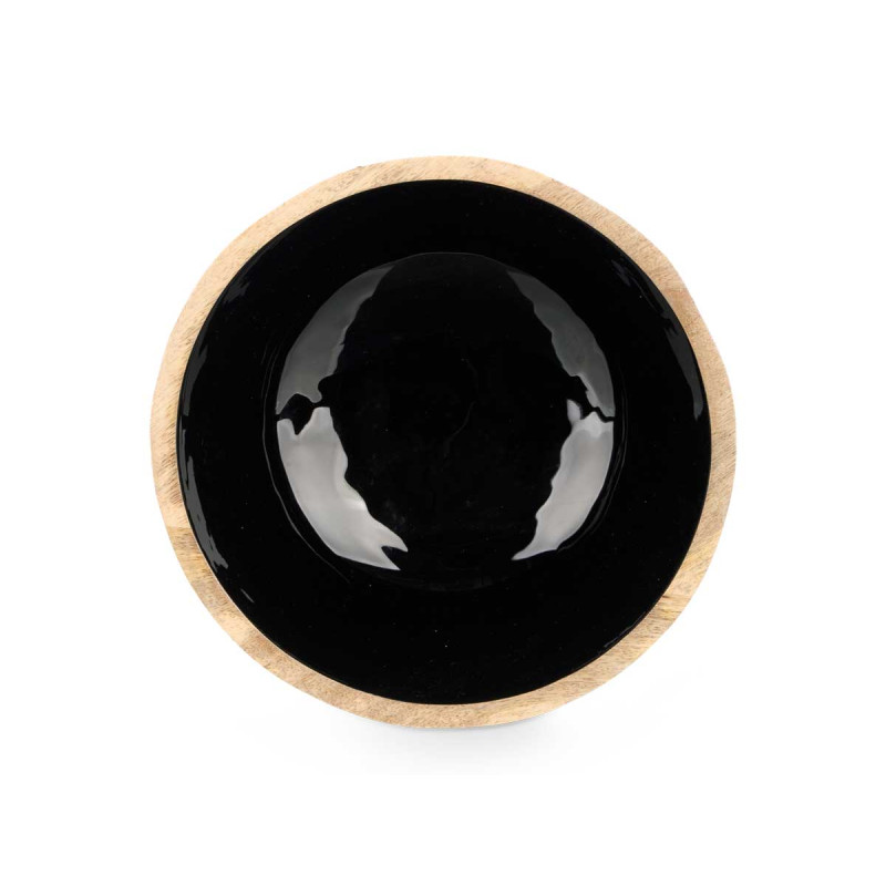 CIOTOLA 24 CM LEGNO MANICO NERO 