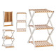 ETAGERE TRIPLE PLIABLE BAMBOU BLANC