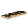 RECTANGUAR TRAY WOOD HANDLE 4 SPACES BLACK