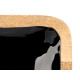 SQUARED TRAY WOOD HANDLE 4 SPACES BLACK