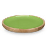 PLATO 25 CM MADERA MANGO VERDE 