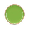 PIATTO 25 CM LEGNO MANICO VERDE