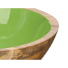 PLATO HONDO 20 CM MADERA MANGO VERDE