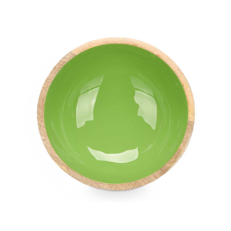 BOL 24 CM MADERA MANGO VERDE 