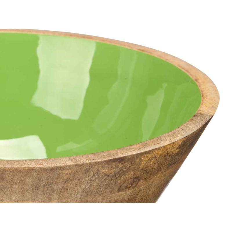 BOWL 24 CM WOOD HANDLE GREEN