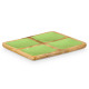 SQUARED TRAY WOOD HANDLE 4 SPACES GREEN